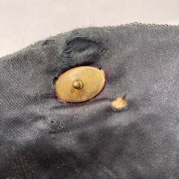 Beaded Clutch Wallet Black Made in Hong Kong FLAW - Picture 4 of 6